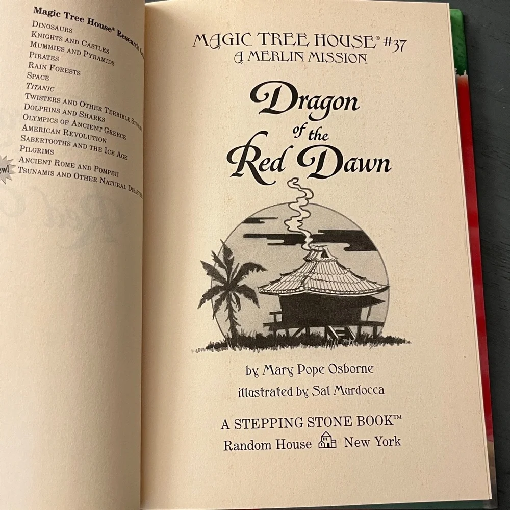 Dragon of the Red Dawn (Magic Tree House # 37, A Merlin Mission) Hardcover Mary